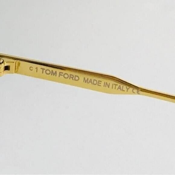 New  - Tom Ford Alec Sunglasses Pilot Sunglasses Deep Gold FT0824 Sunglasses - Picture 10 of 10